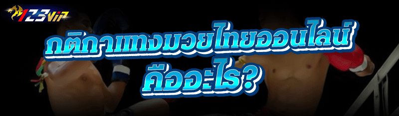 กติกาแทงมวยไทยออนไลน์ คืออะไร?