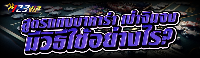 สูตรแทงบาคาร่า เป่าจินจง มีวิธีใช้อย่างไร?