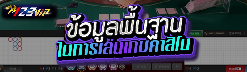 ข้อมูลพื้นฐานในการเล่นเกมคาสิโน