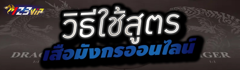 วิธีใช้สูตรเสือมังกรออนไลน์ 